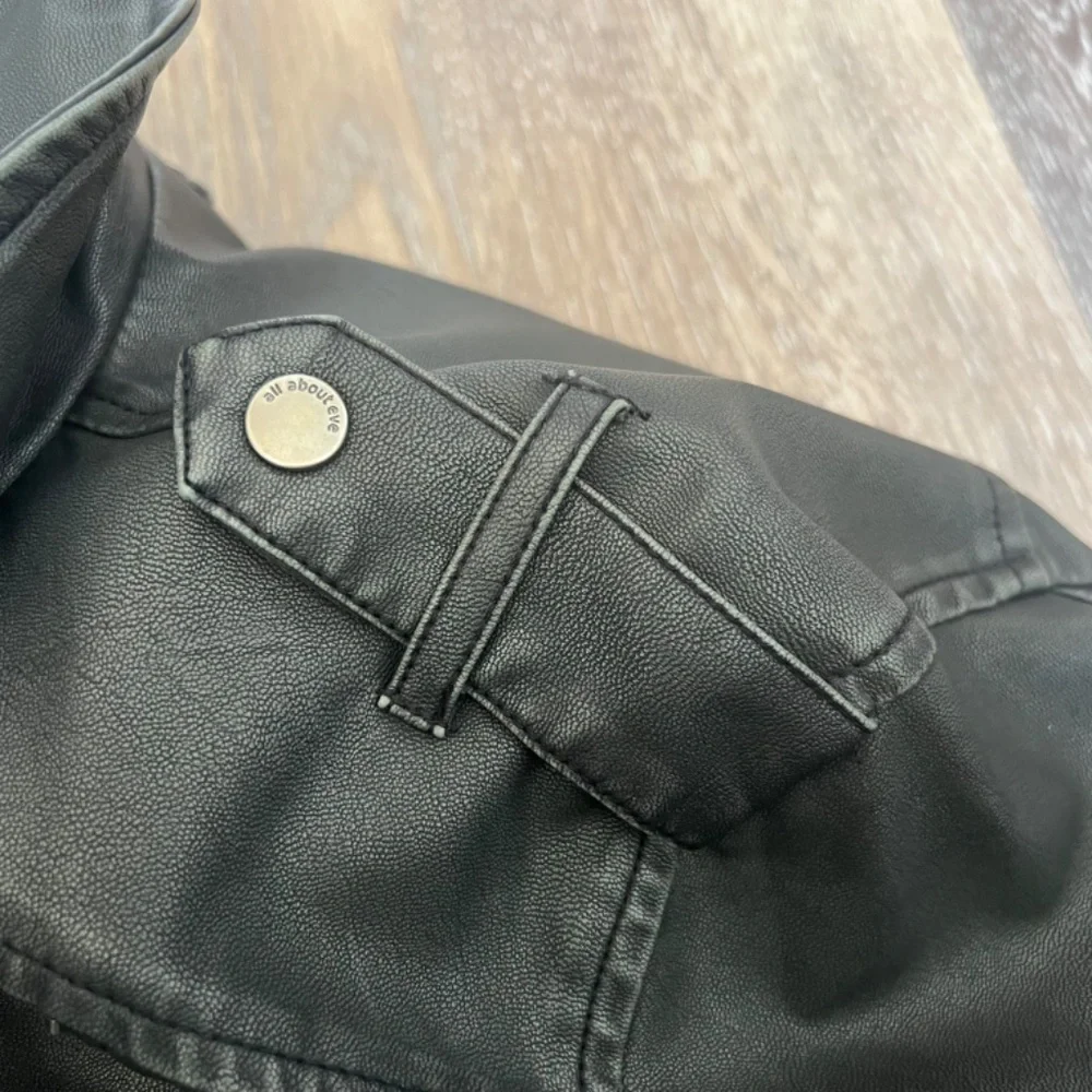 Vegan Faux Leather Moto Jacket Size 2 - Picture 7 of 13